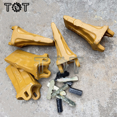 হলুদ উল্লম্ব খননকারী বালতি দাঁত 18S PC30 YM30 PC40 বালতি দাঁত পিন